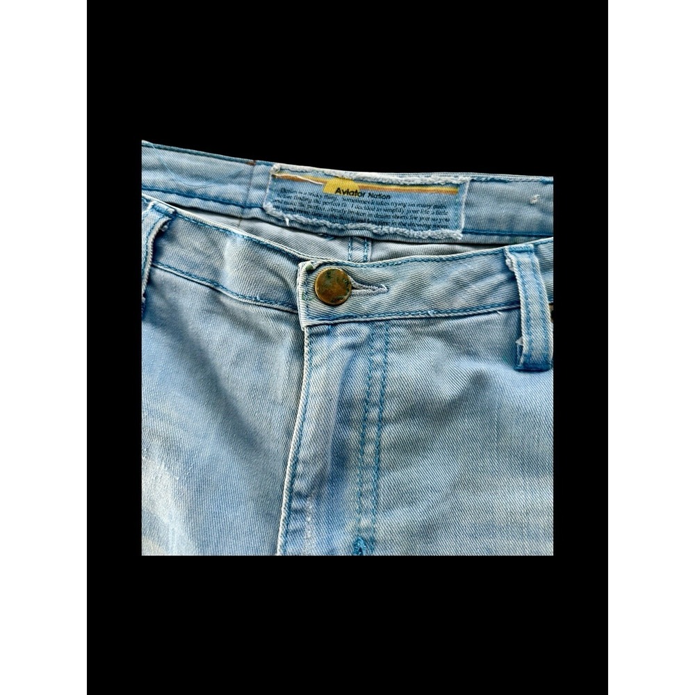 Aviator Nation Cali Lover Low Rise Denim Jean Short Blue Rainbow Sz 29 - Picture 4 of 12